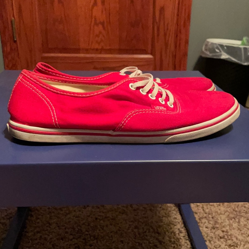 Low top red vans!